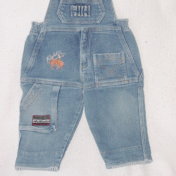 Ribbed denim romper. Size 2 (#EV680) - Picture 2 of 4